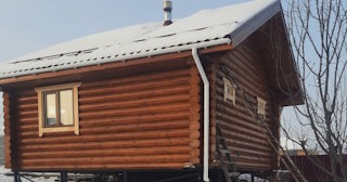 Баня из оцилиндрованного бревна под ключ в Шадринске - от 137007 рублей